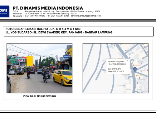 BALIHO Jl. Yos Sudarso Simpang 3 Hotel Swadek Panjang, Bandar Lampung – Media Tersedia