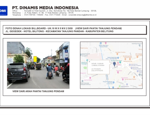 BILLBOARD Jl. Gegedek Hotel Bilitong VF Pantai Tanjung Pendam Ke Arah Pusat Kota Kec. Tanjung Pandan – Media E
