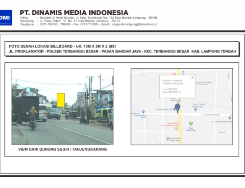 BILLBOARD Jl. Proklamator Polsek Terbanggi Besar, Lampung Tengah VF Tanjung Karang – Media Tersedia