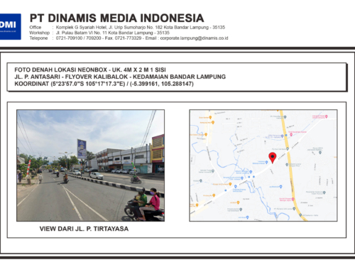 NEONBOX Jl. P. Antasari – Flyover Kalibalok – Kedamaian Bandar Lampung – Media Tersedia