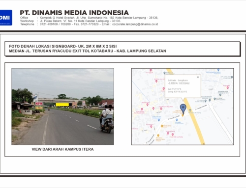 SIGNBOARD Median Jl. Terusan Ryacudu  Tol Kota Baru, Jati Agung, Lampung Selatan – Media Tersedia