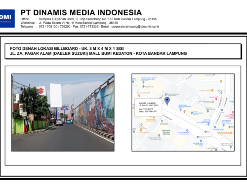 BILLBOARD Jl. ZA Pagar Alam (Dealer Suzuki) Mall Bumi Kedaton – Bandar Lampung – Media Tersedia