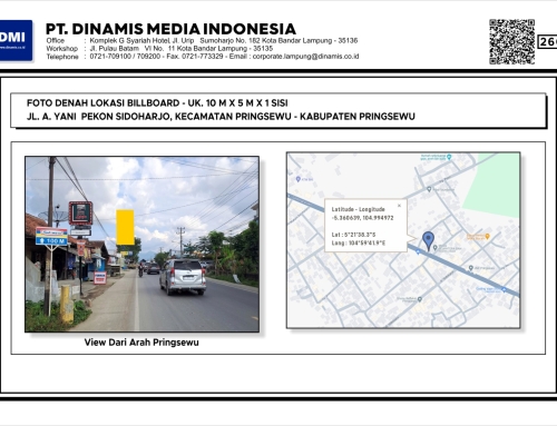 NEW BILLBOARD Jl. Ahmad Yani Sidoharjo Pringsewu – Media Tersedia